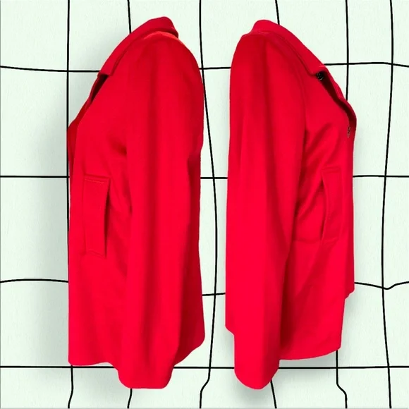 Marella Red Peacoat - Picture 3 of 7